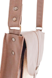 Petit sac bandoulière en cuir marron