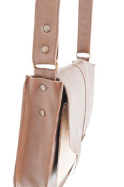 Petit sac bandoulière en cuir marron