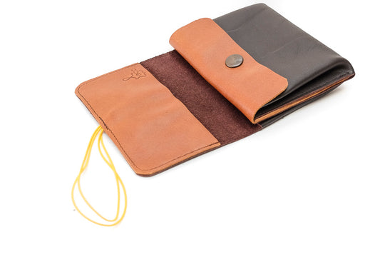 Large leather red purse