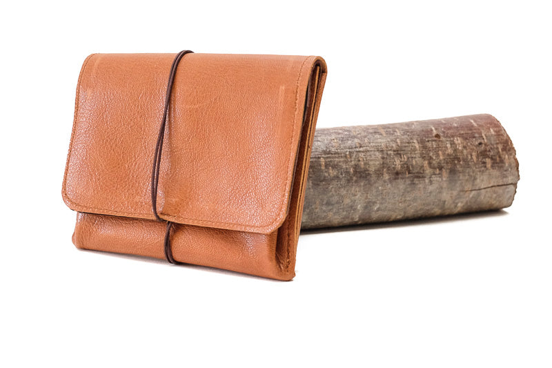 Large brown leather wallet