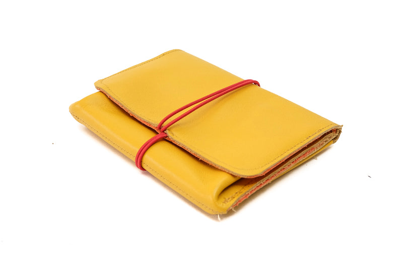 Yellow large leather purse