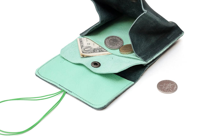 Grand porte monnaie vert