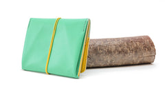 Porte monnaie cuir vert