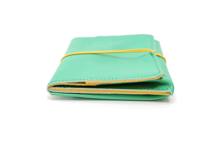 Porte monnaie cuir vert