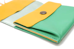 Porte monnaie cuir vert