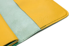 Porte monnaie cuir vert