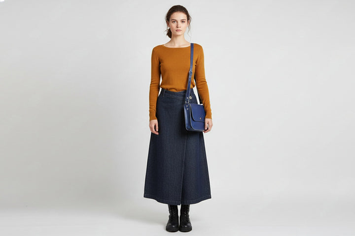 Sac à main cuir bleu