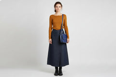 Sac à main cuir bleu