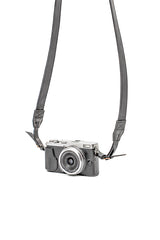 Sangle appareil photo en cuir noir