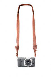 Sangle appareil photo en cuir camel 90 cm