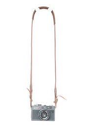 Sangle appareil photo longue cuir marron