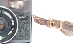 Sangle appareil photo longue cuir marron