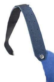 Sangle de guitare en cuir bleu