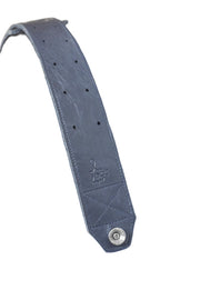 Sangle de guitare en cuir bleu