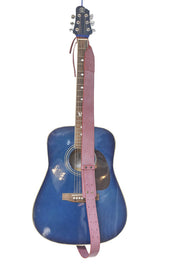Sangle de guitare en cuir rouge