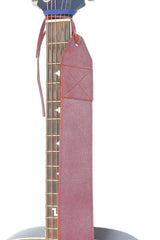 Sangle de guitare en cuir rouge