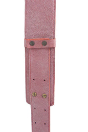 Sangle de guitare en cuir rouge