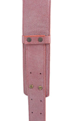 Sangle de guitare en cuir rouge