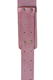 Sangle de guitare en cuir rouge