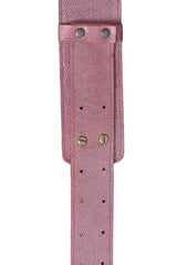 Sangle de guitare en cuir rouge