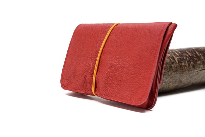 Red tobacco pouch