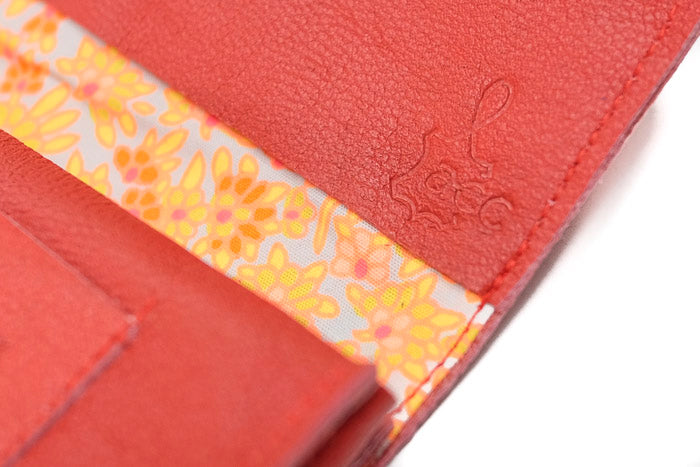 Etui à tabac en cuir rouge recyclé