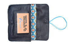 Petit porte-monnaie en cuir bleu foncé - Photo 3