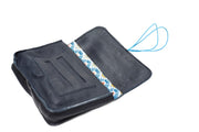 Petit porte-monnaie en cuir bleu foncé - Photo 5