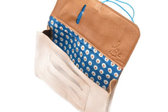 pochette à tabac à rouler en cuir recyclé de couleur camel - Photo 11