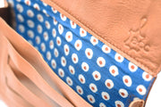 pochette à tabac à rouler en cuir recyclé de couleur camel - Photo 2