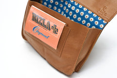 pochette à tabac à rouler en cuir recyclé de couleur camel - Photo 13