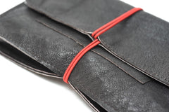 Pochette à tabac en cuir marron solex pour homme en cuir marron fait main à Rennes - Photo 8