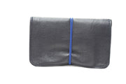 pochette pour tabac à rouler en cuir bleu marine - Photo 3
