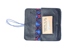 pochette pour tabac à rouler en cuir bleu marine - Photo 9