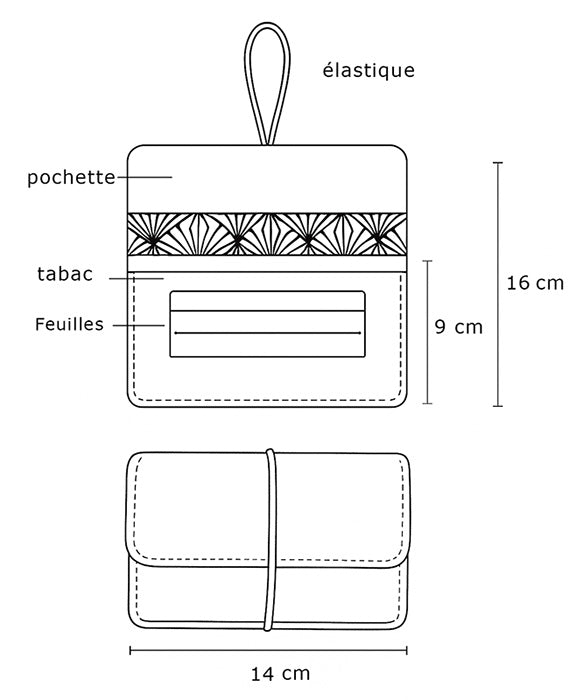 blague à tabac - dimensions