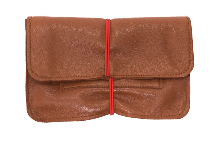 blague à tabac en cuir camel