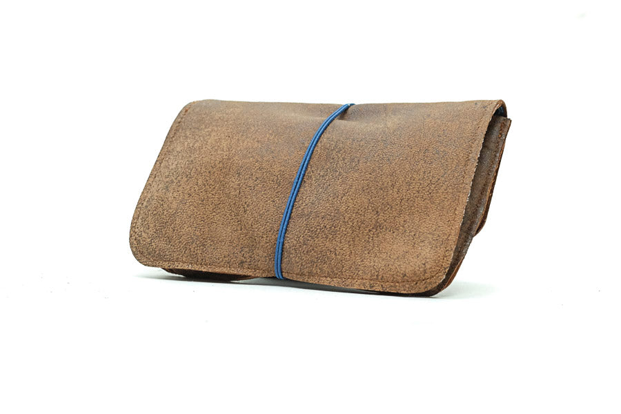 vintage brown tobacco pouch 