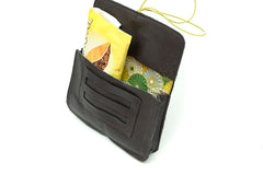 Blague à tabac en cuir noir