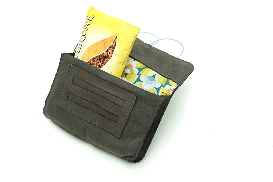 brown toabcco soft leather pouch