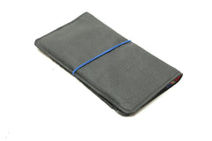 Portefeuille-chéquier en cuir noir