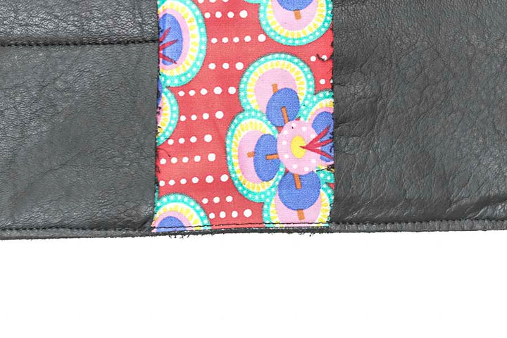 Portefeuille-chéquier en cuir noir