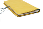 checkbook wallet long leather yellow
