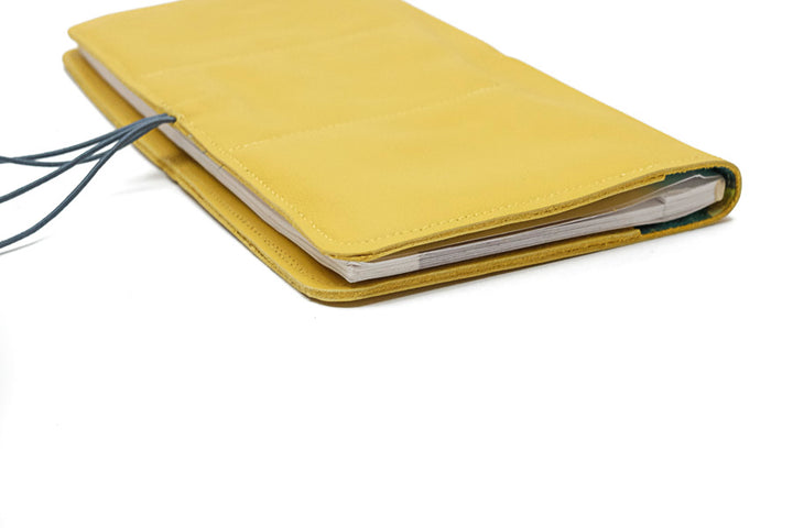 checkbook wallet long leather yellow