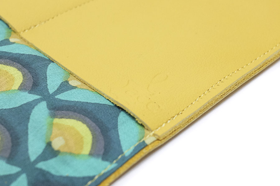 checkbook wallet long leather yellow