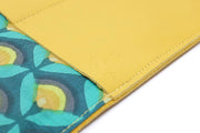 checkbook wallet long leather yellow