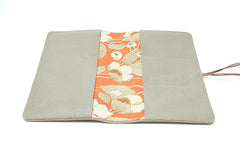 Porte-chéquier en cuir artisanal beige