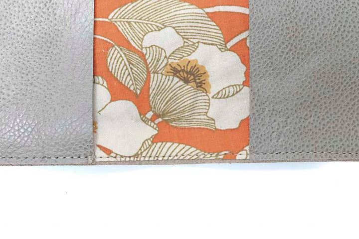 Porte-chéquier en cuir artisanal beige