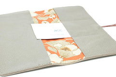 Porte-chéquier en cuir artisanal beige