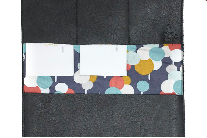 checkbook black leather long