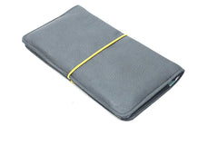 Porte-chéquier en cuir noir